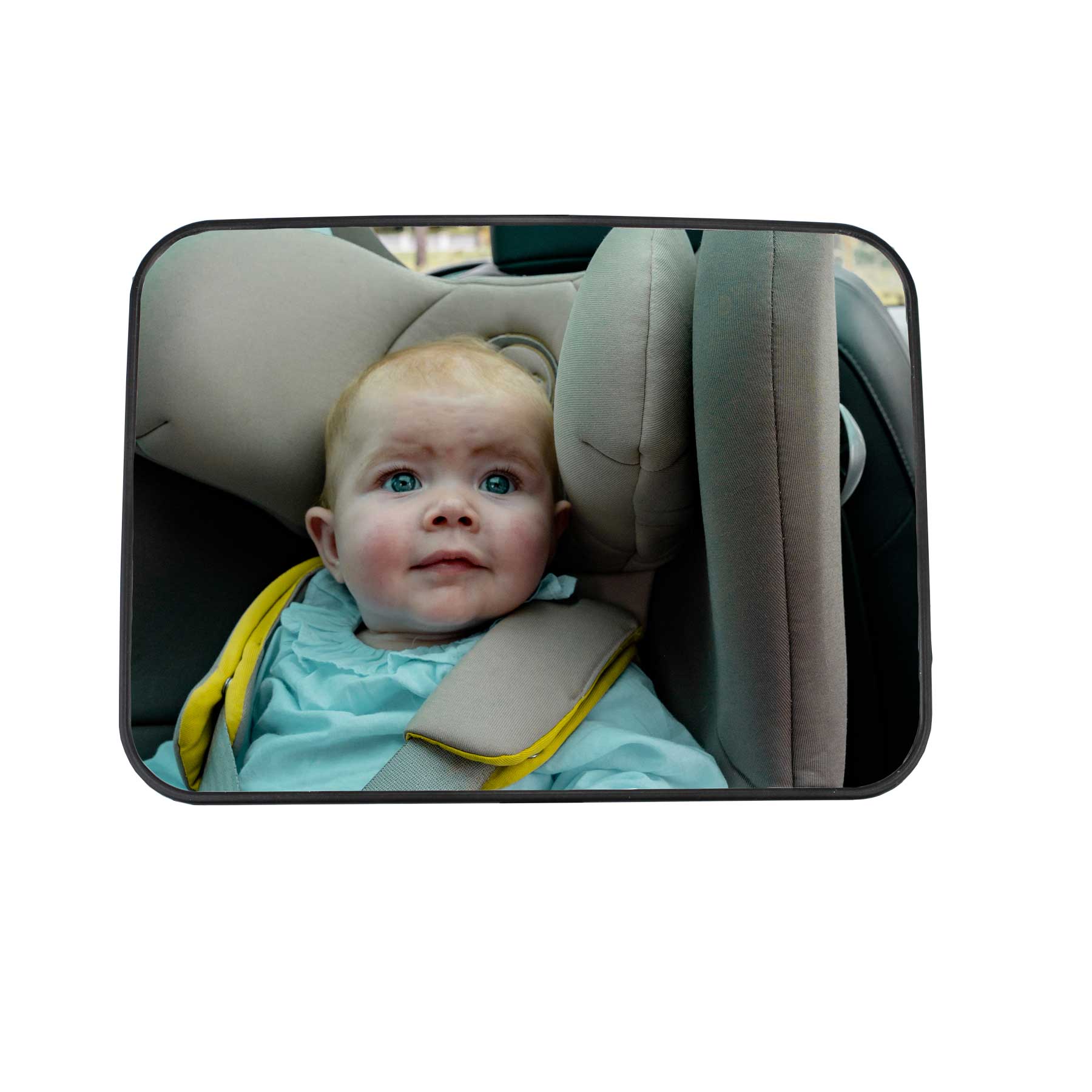 Miroir voiture pour bébé 2 en 1, sangles amovibles pour jouets ou  accessoires - Monsieur Bébé - Noir - Kiabi - 14.90€
