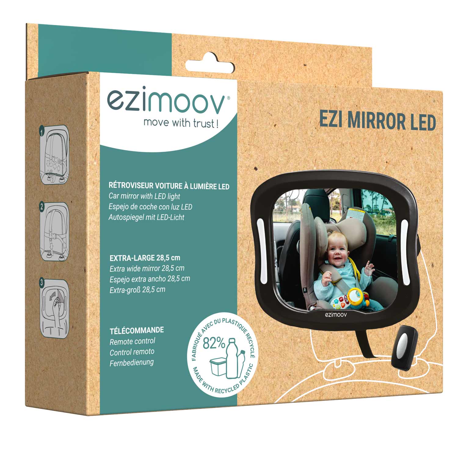 Baby Car Mirror with LED Light Ezimoov